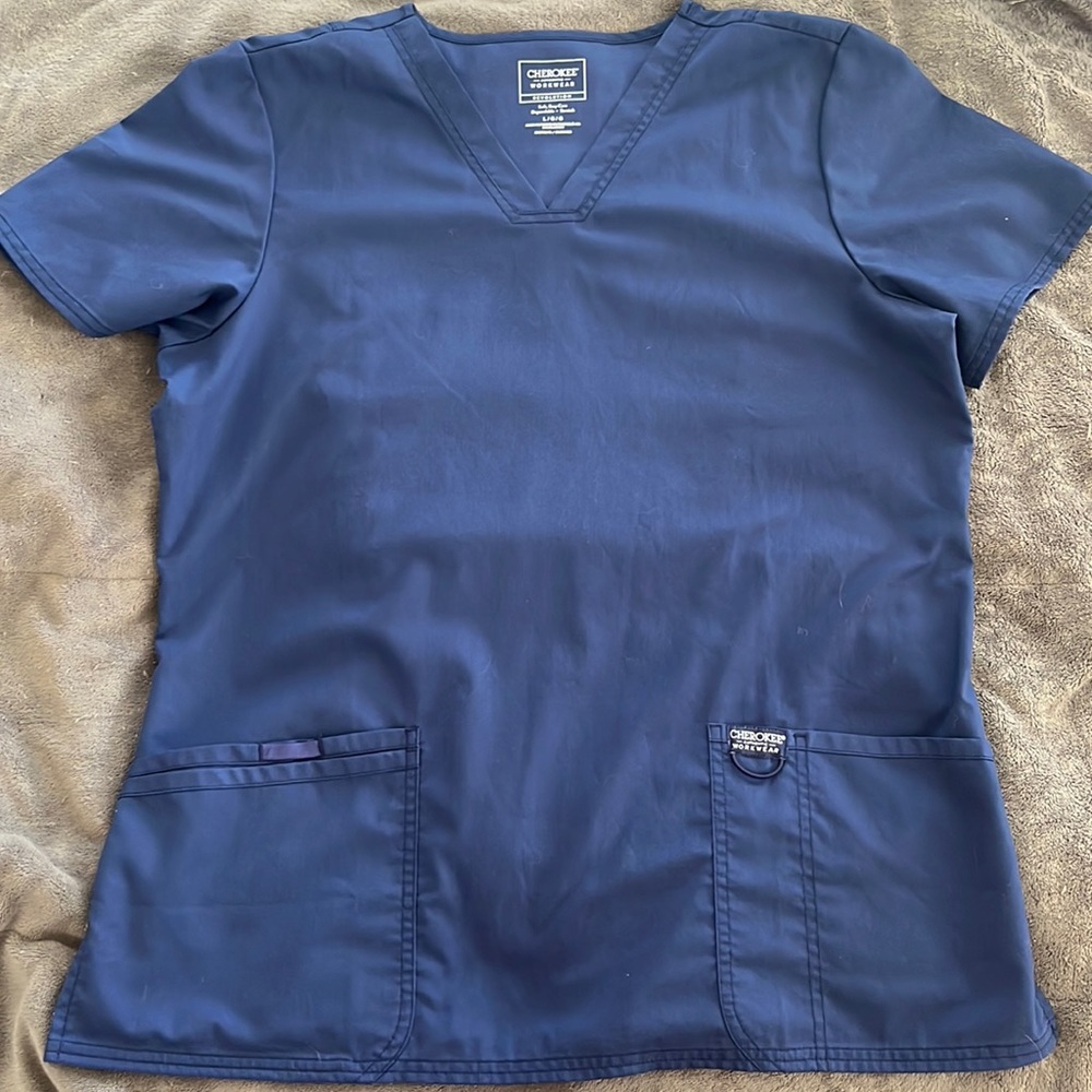 Navy Blue Cherokee Women’s Scrub top (like new)